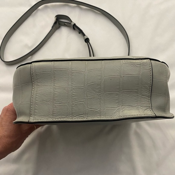 H by Halston Gray Leather Purse - Picture 6 of 7